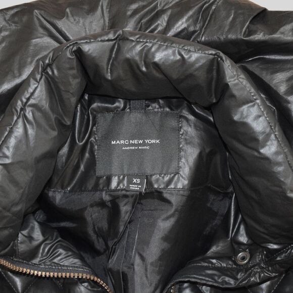 ANDREW MARC Kava Faux Fur Trim Quilted Down Drawstring Parka Coat Size XS - Picture 8 of 11